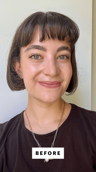 Felbin before applying the Basma The Cream Blush