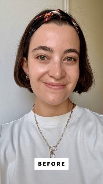 Felbin before applying the Chanel Les Beiges Healthy Glow Foundation